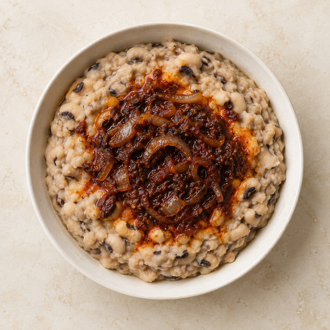Ewa Agoyin with Pepper Sauce