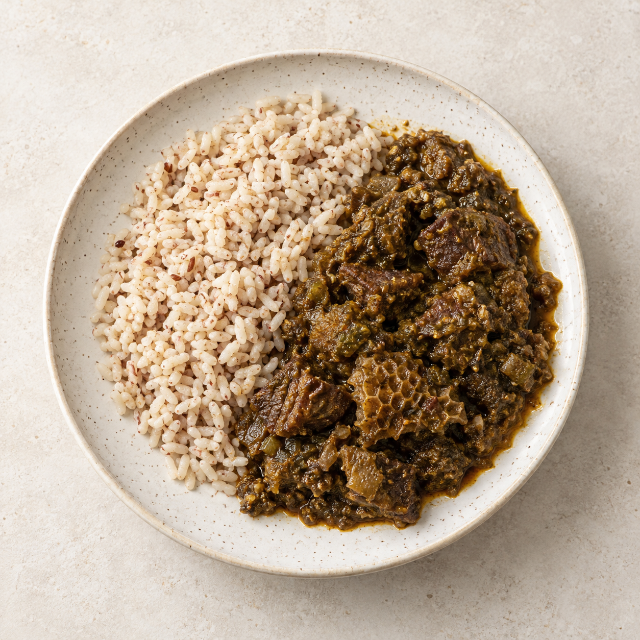 Ofada Rice & Ayamase